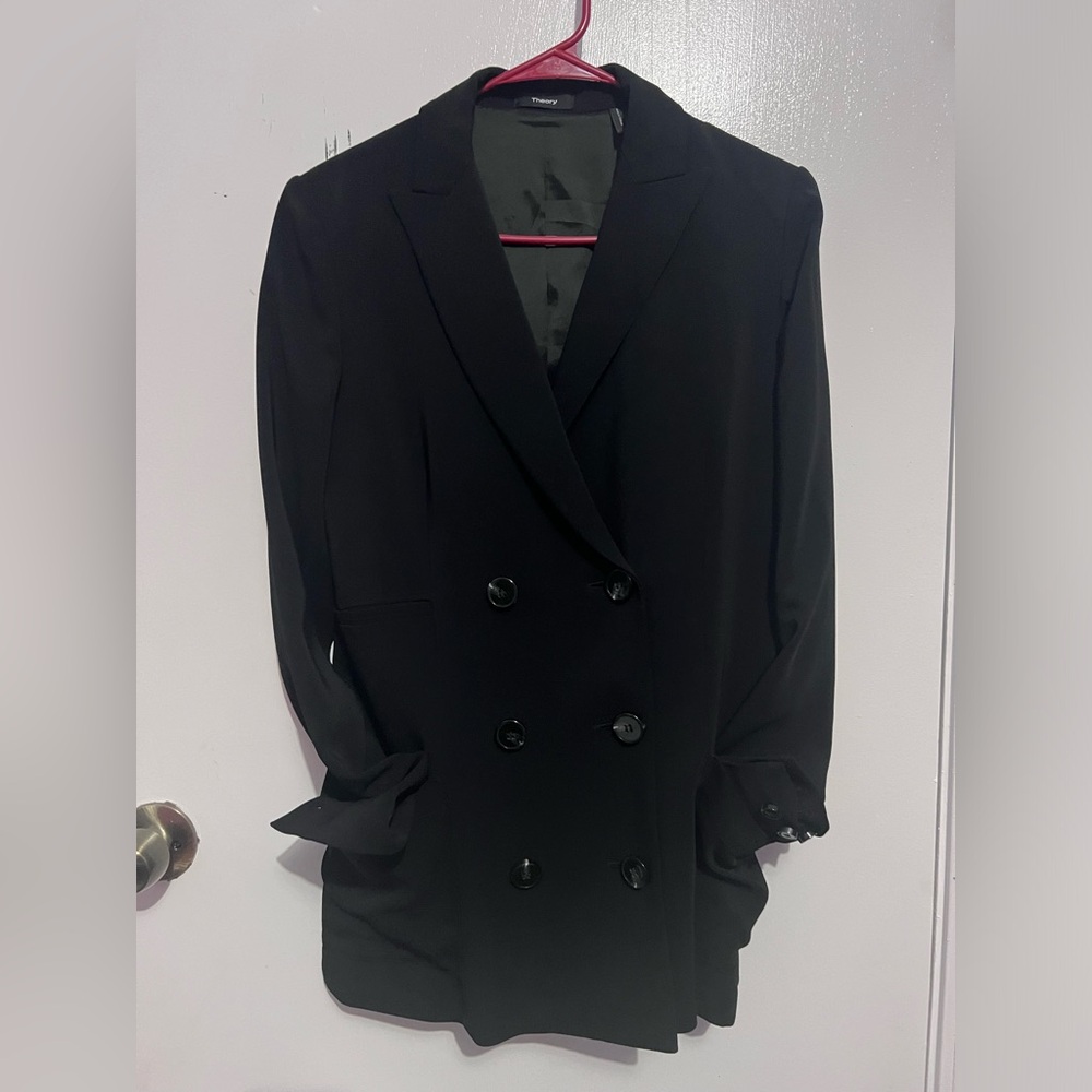 Theory double breasted blazer beautiful with stretch